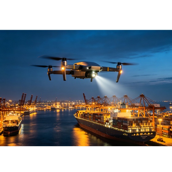 Eight-axis heavy-duty shipborne water area lighting model